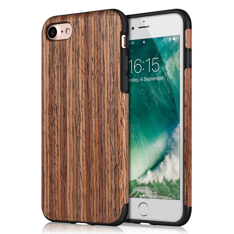 Red Sandalwood Soft Wood  Case for iPhone SE 8 7