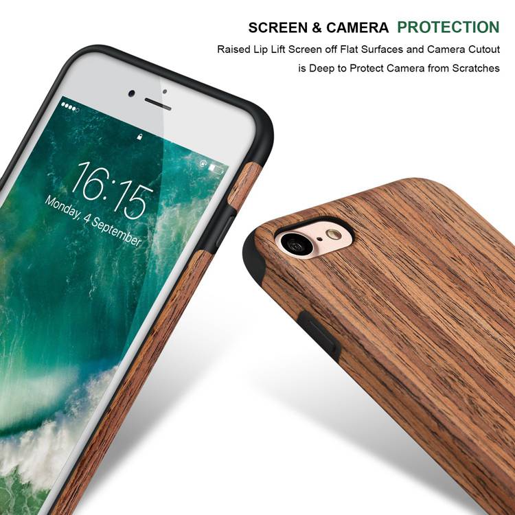 Red Sandalwood Soft Wood  Case for iPhone SE 8 7