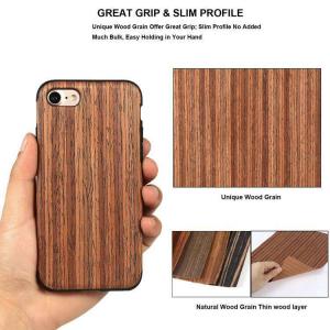 Red Sandalwood Soft Wood  Case for iPhone SE 8 7