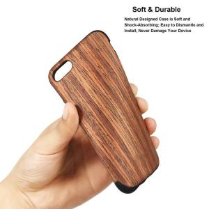 Red Sandalwood Soft Wood  Case for iPhone SE 8 7