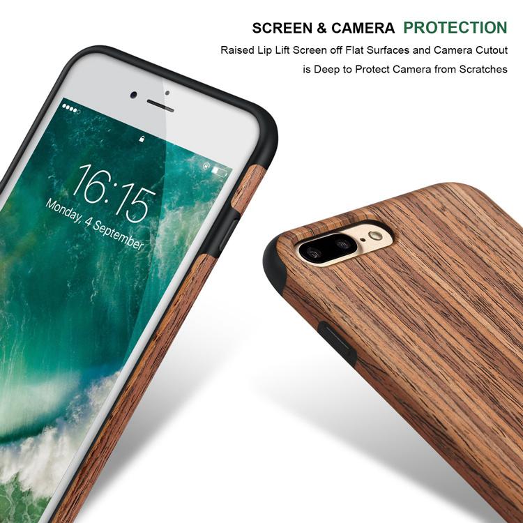 Red Sandalwood Soft Wood Case for iPhone 7+ 8+