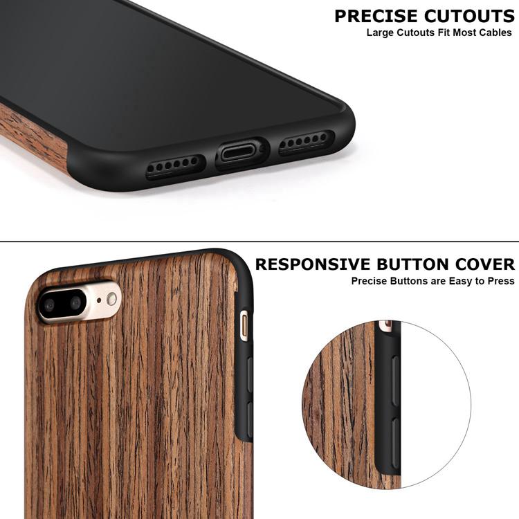 Red Sandalwood Soft Wood Case for iPhone 7+ 8+