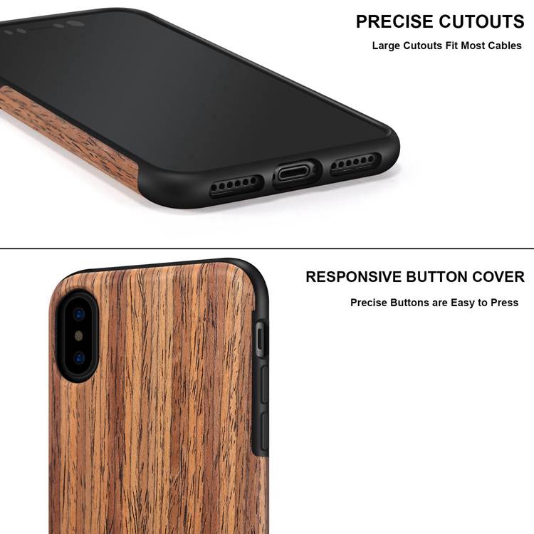 Red Sandalwood Soft Wood Case for iPhone XS Max