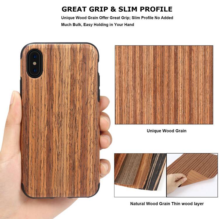 Red Sandalwood Soft Wood Case for iPhone XS Max