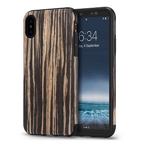 Black Sandalwood Soft Wood  Case for iPhone XS X