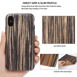 Black Sandalwood Soft Wood  Case for iPhone XS X