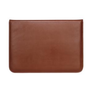 Brown PU Leather Square Bag Sleeve With Stand