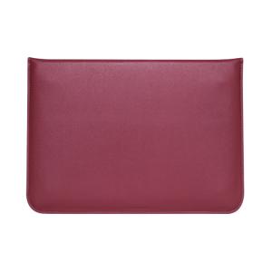 PU Leather Square Bag Sleeve With Stand Wine Red