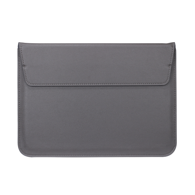 PU Leather Square Bag Sleeve With Stand Black Grey