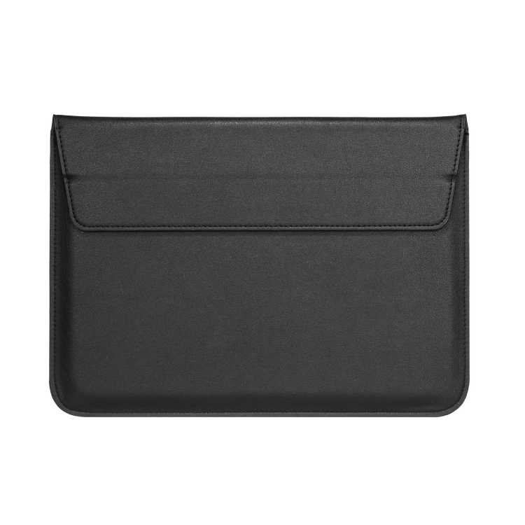 PU Leather Square Bag Sleeve With Stand Black Grey