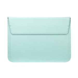 PU Leather Square Bag Sleeve With Stand Mint Green